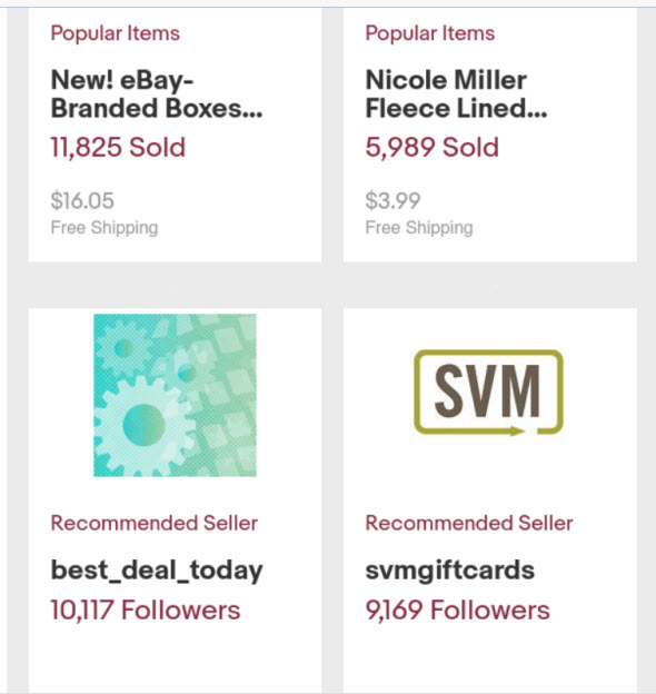 eBay Marketing Email Features Sellers