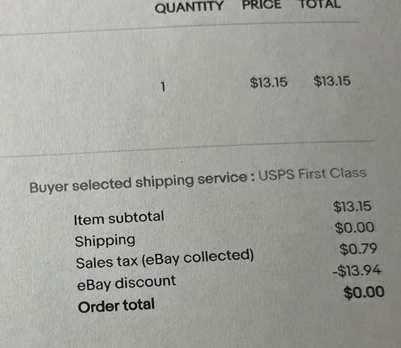 Packing Slips Indicate eBay Is Giving Things Away