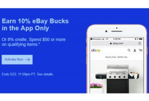 eBay Bucks Promo May 2018