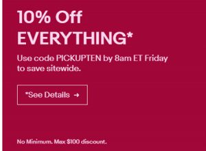 eBay flash sale October 2018