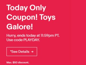eBay Toy Flash Sale 2018
