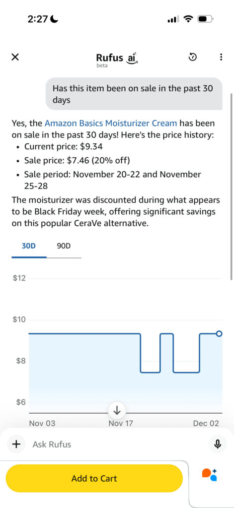 Amazon Rufus AI tool
