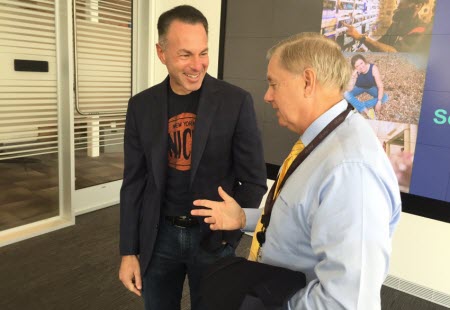 eBay CEO Devin Wenig and Senator Lindsey Graham